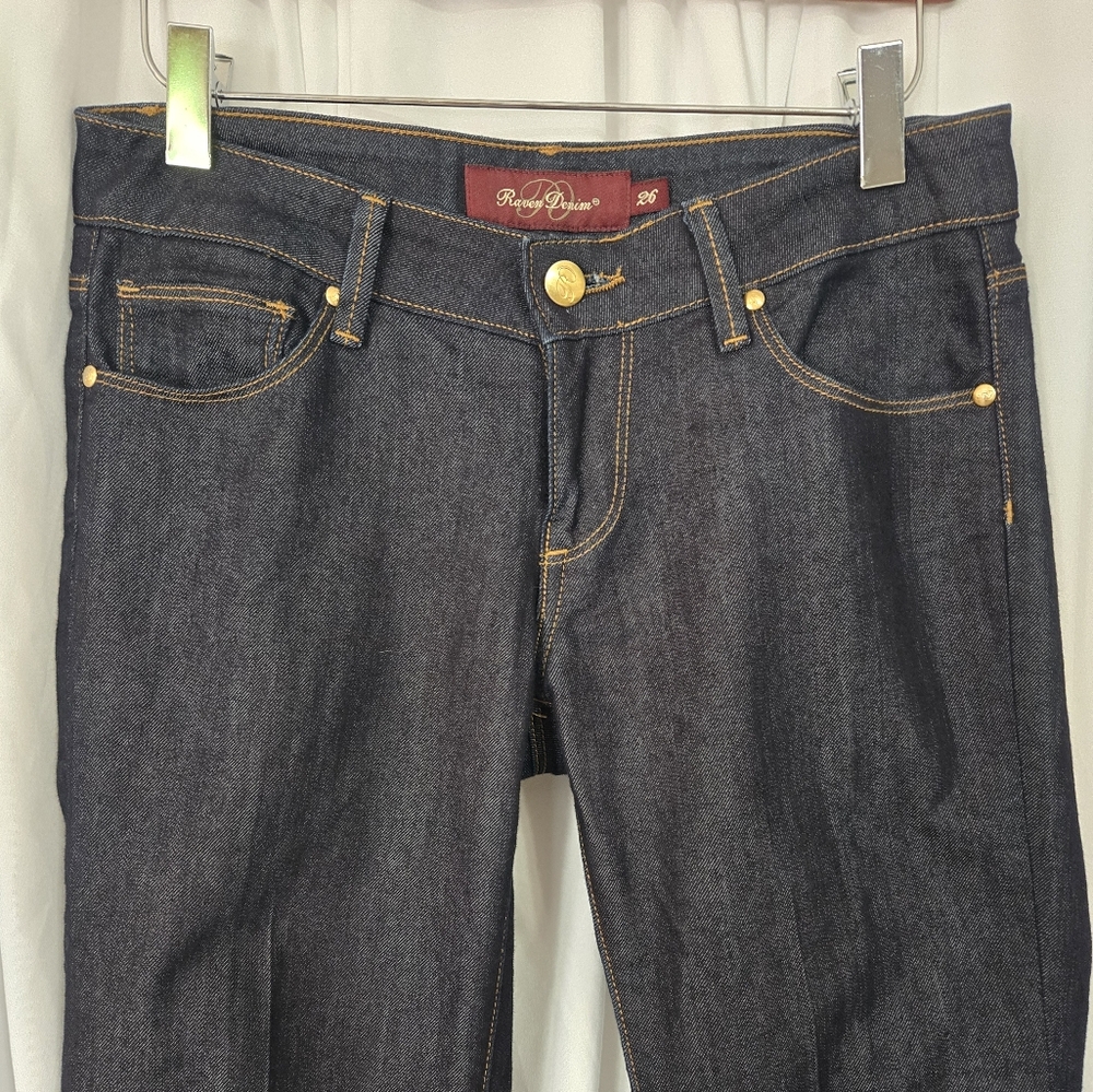 Raven Denim Sadie Style Trendy Dark Wash Jeans Size 26